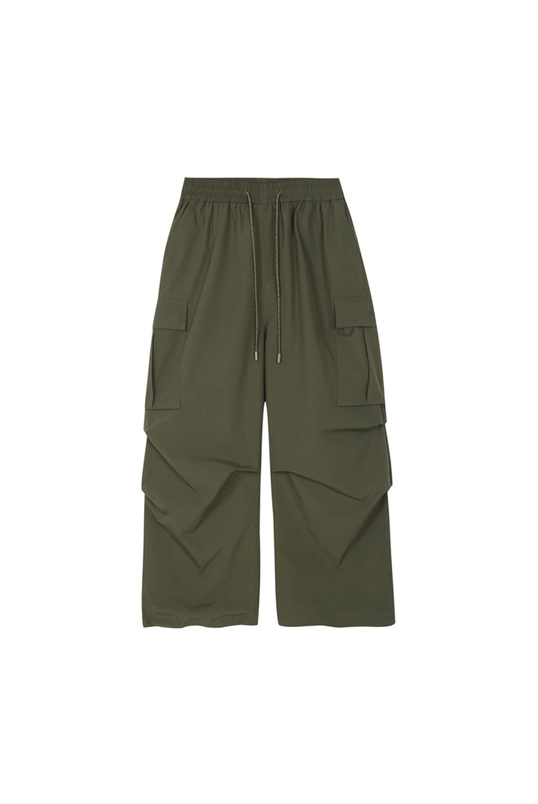 MEDM Multi Pocket Parachute Cargo Pants in Olive