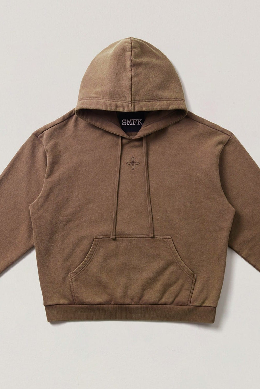 SMFK Vintage Camouflage Cotton Hoodie in Brown