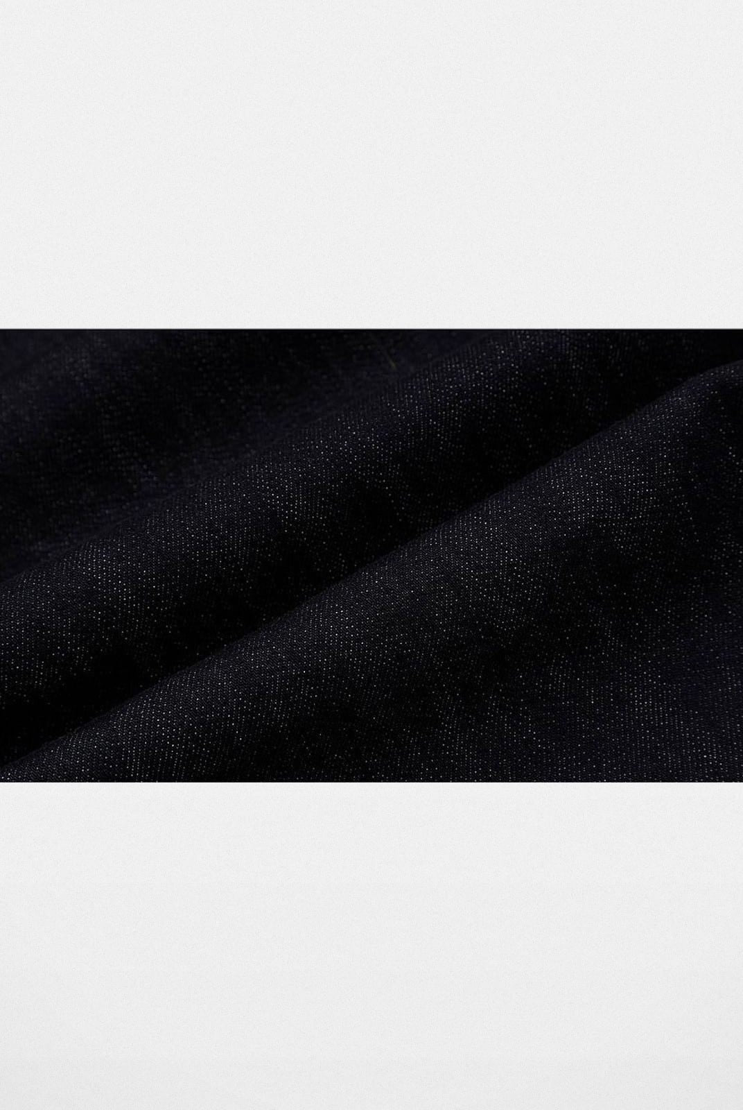 MEDM Contrast Stitch Denim Cargo Jeans in Navy Blue - Detail