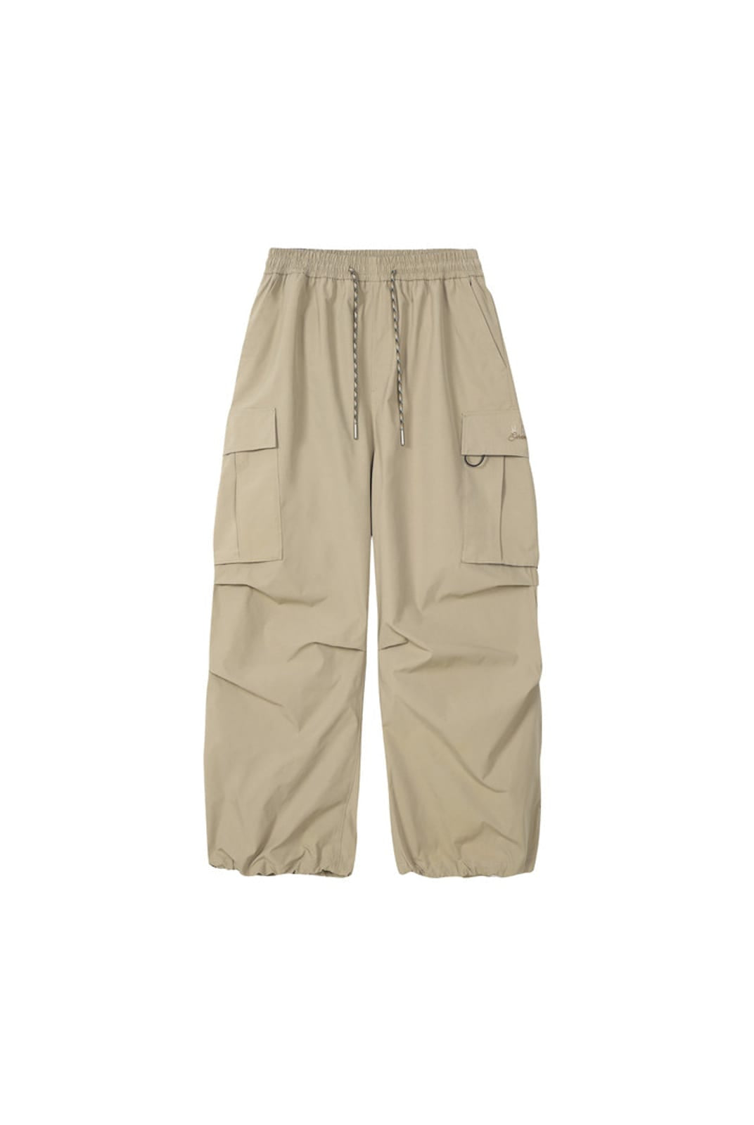 MEDM Multi Pocket Parachute Cargo Pants in Beige