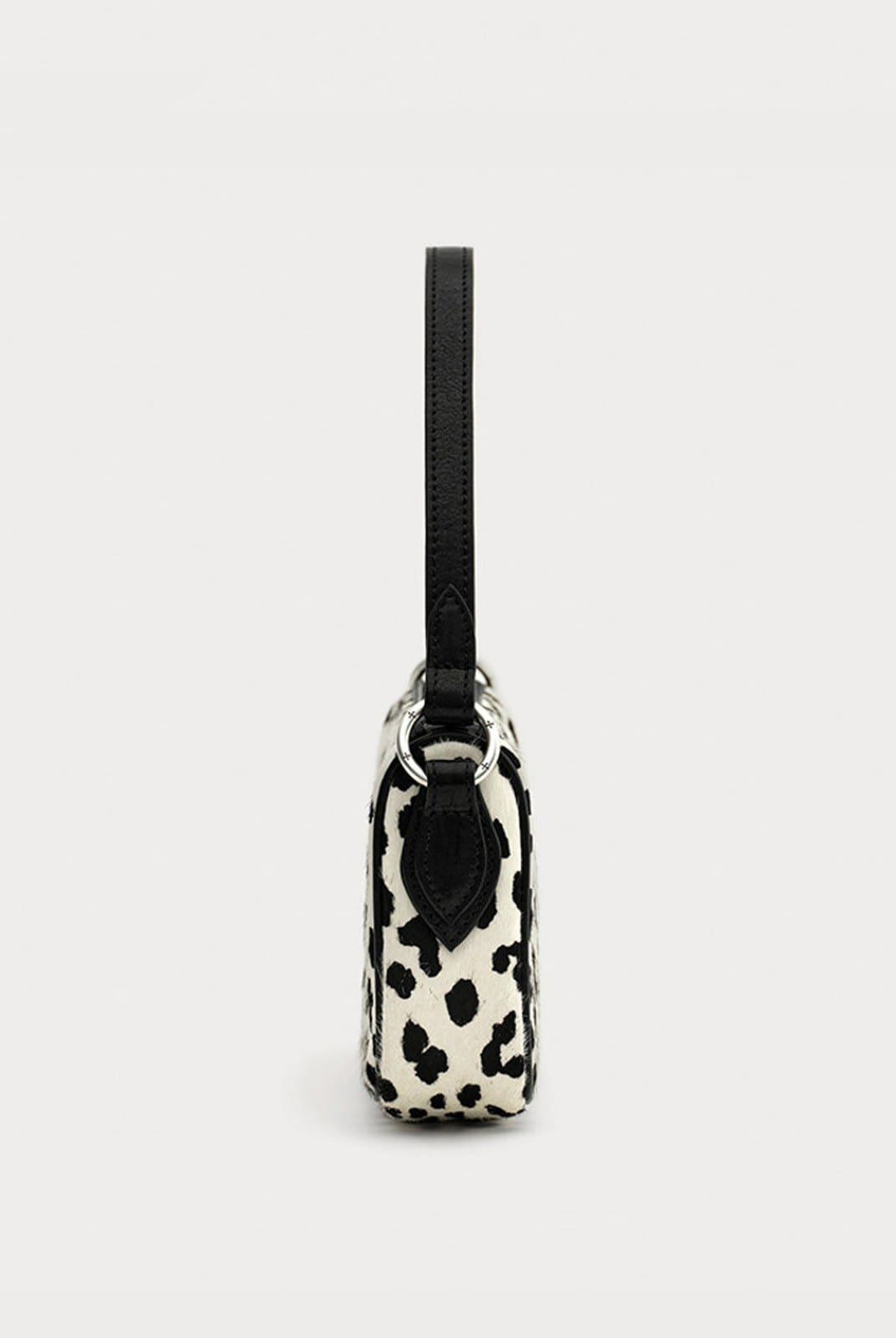 SMFK Cross Badge Leather Shoulder Bag in White