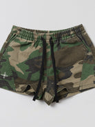 SMFK Cotton Blend Cargo Shorts in Green