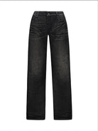 FaxCopyExpress Curved Panel Dirty Wash Jeans in Gray