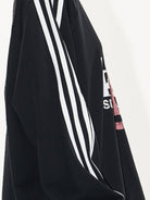 BLINDNOPLAN Color Block Graphic Raglan Sweatshirt in Black - On Model