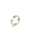 BLACKHEAD Two Tone Engraved Steel Band in Gray