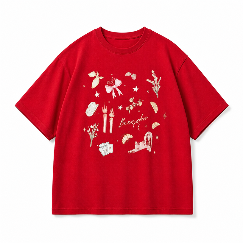 Mingstreet ASC launch still-life | BEERBRO | Retro Graphic Print T Shirt | Red | crumple_regen_confirmed_2026-06-25