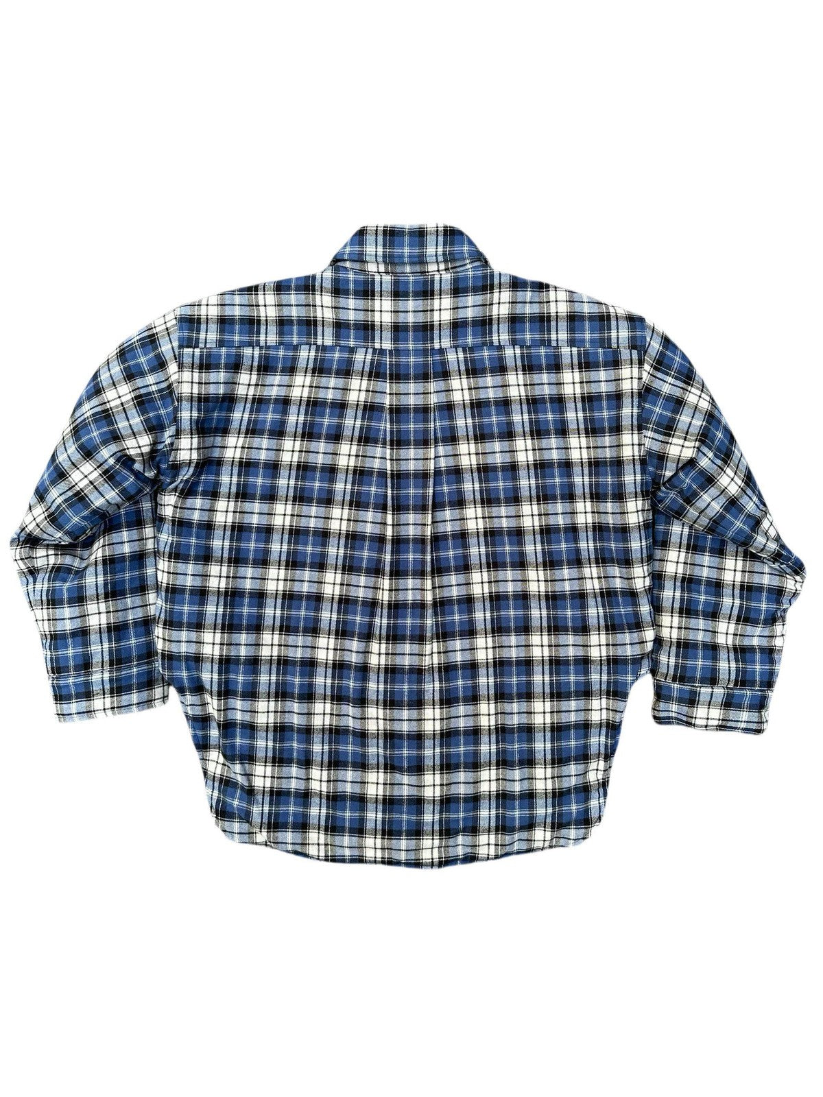 UNKNOWNWORLD Oversized Padded Flannel Shirt in White