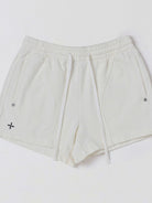 SMFK Cotton Wool Blend Drawstring Shorts in White
