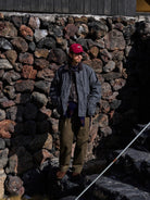 USAGE Heavyweight Cotton Canvas Barn Jacket in Gray - On Male Model