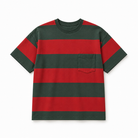 Mingstreet ASC launch still-life | USAGE | Wide Striped Cotton Pocket T Shirt | Green | crumple_regen_confirmed_2026-06-25