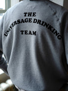 USAGE Washed Cotton Graphic Sweatshirt in Gray - On Model