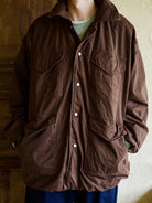 USAGE Washed Cotton Twill M65 Jacket in Brown - On Male Model