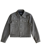 UNKNOWNWORLD Cracked Leather Type 3 Jacket in Green