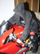 UNKNOWNWORLD Mud Dyed Zip Up Hoodie in Black - On Model