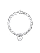 BLACKHEAD Double Layer Pearl Pendant Bracelet in Silver