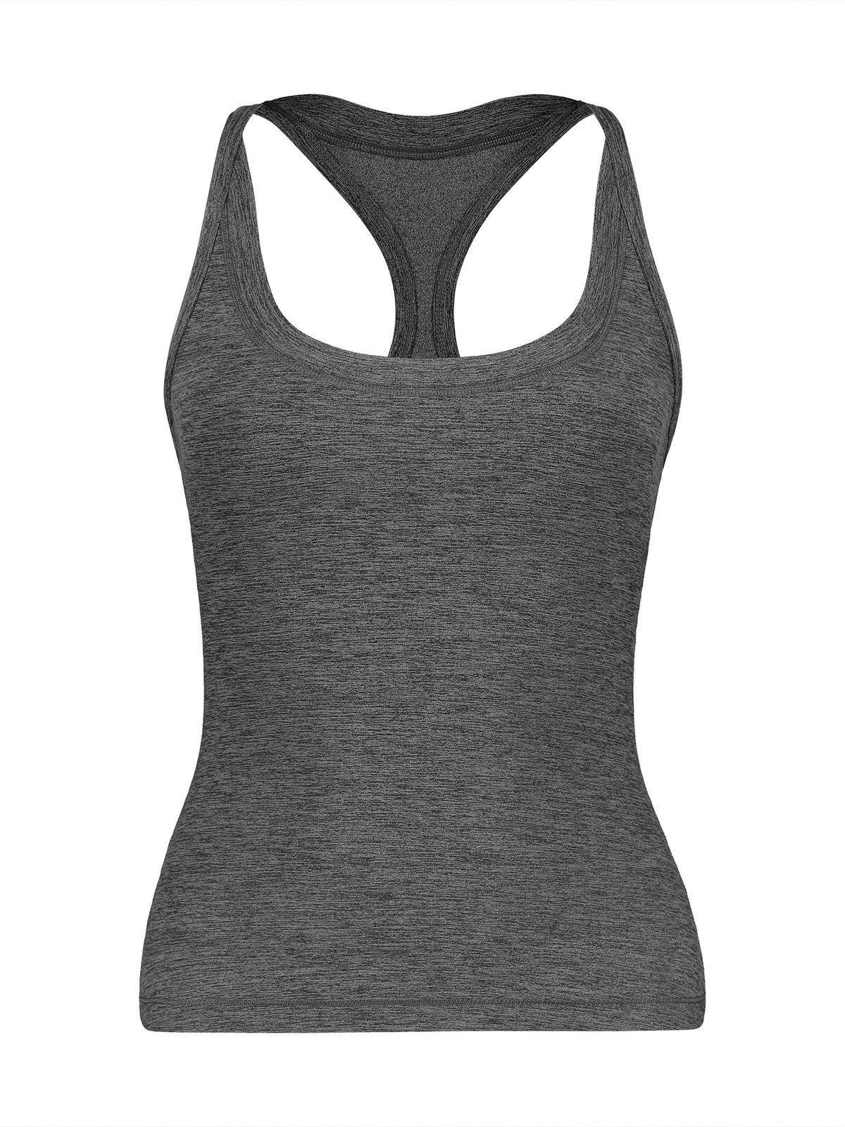 FaxCopyExpress Long U Cut Racer Tank in Gray