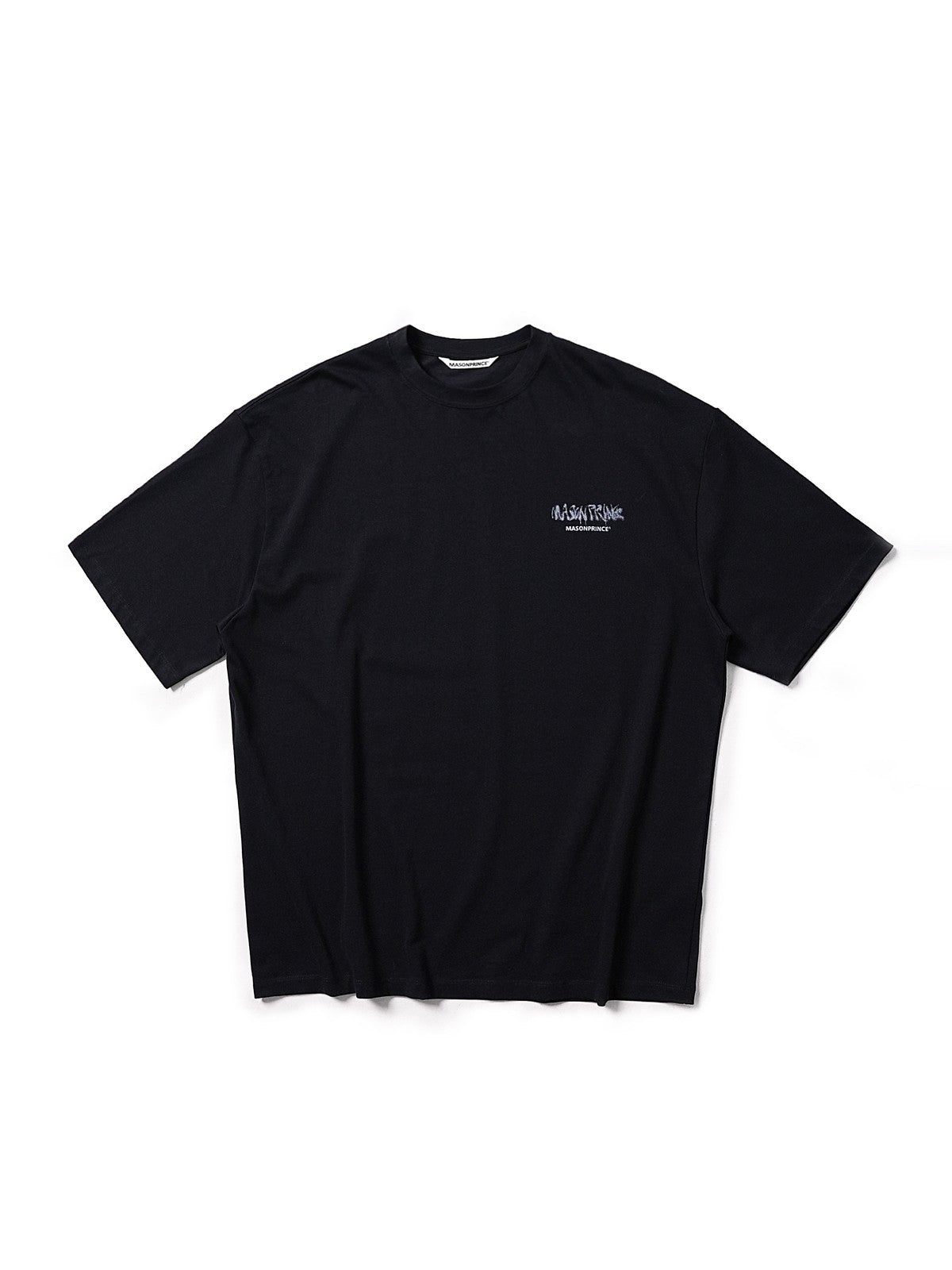 MASONPRINCE Graffiti Logo Cotton T Shirt in Black