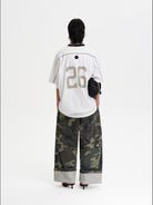 MASONPRINCE Reconstructed Applique T Shirt in White - On Model