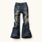 Mingstreet ASC launch still-life | BEERBRO | Studded Rhinestone Micro Flare Jeans | Navy | ready_now_existing_asset
