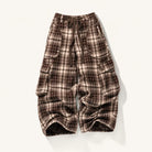 Mingstreet ASC launch still-life | BEERBRO | Plaid Tweed Wide Leg Cargo Pants | Brown | ready_now_existing_asset
