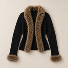Mingstreet ASC launch still-life | BEERBRO | Faux Fur Trim Ribbed Cardigan | Black | ready_now_uncrumpled_replacement