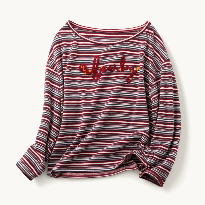 Mingstreet ASC launch still-life | BEERBRO | Striped Off Shoulder Long Sleeve Tee | Red | ready_now_existing_asset