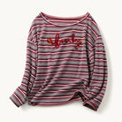 Mingstreet ASC launch still-life | BEERBRO | Striped Off Shoulder Long Sleeve Tee | Red | ready_now_existing_asset