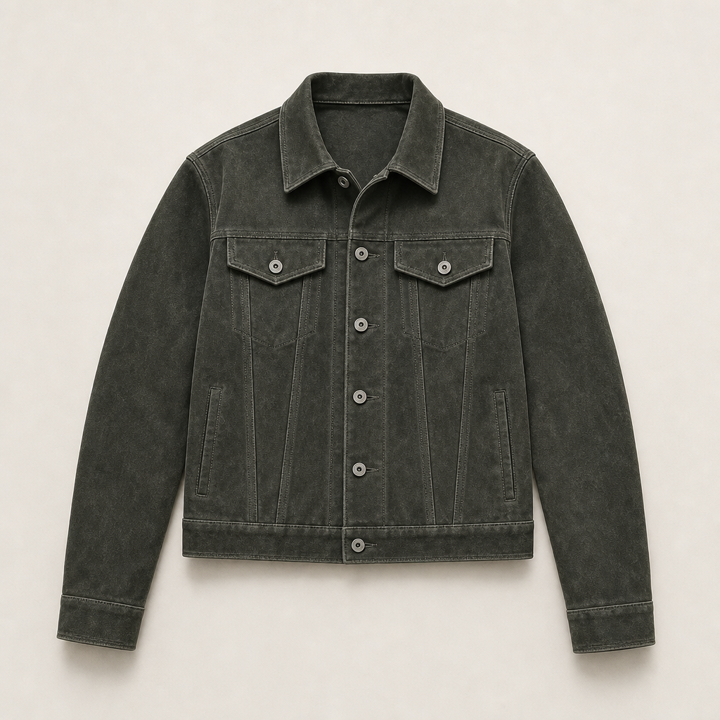Mingstreet ASC launch still-life | UNKNOWNWORLD | Cracked Leather Type 3 Jacket | Green | ready_now_uncrumpled_replacement