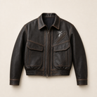 Mingstreet ASC launch still-life | UNKNOWNWORLD | Distressed Cowhide Flight Jacket | Brown | ready_now_uncrumpled_replacement