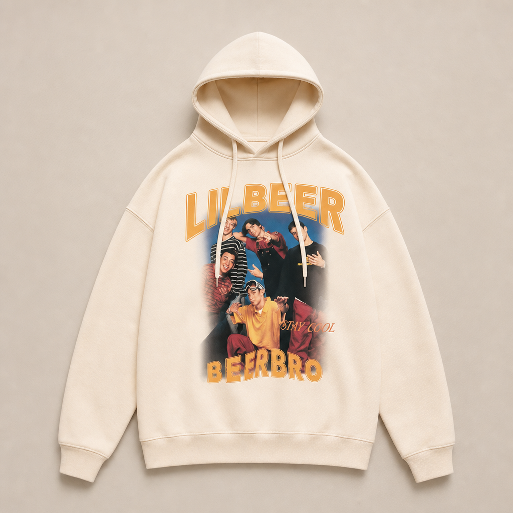 Mingstreet ASC launch still-life | BEERBRO | Retro Graphic Print Hoodie | Cream | ready_now_uncrumpled_replacement