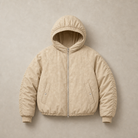 Mingstreet ASC launch still-life | BEERBRO | Washed Cotton Ruched Puffer | Beige | ready_now_uncrumpled_replacement