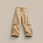 Mingstreet ASC launch still-life | BEERBRO | Washed Buckle Strap Cargo Pants | Beige | ready_now_existing_asset