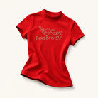 Mingstreet ASC launch still-life | BEERBRO | Studded Graphic Mock Neck Tee | Red | ready_now_existing_asset