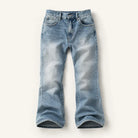 Mingstreet ASC launch still-life | UNKNOWNWORLD | Ice Blue Washed Micro Flare Jeans | Blue | ready_now_existing_asset
