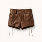 Mingstreet ASC launch still-life | BEERBRO | Lace Up Faux Leather Hot Pants | Brown | ready_now_existing_asset