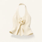 Mingstreet ASC launch still-life | BEERBRO | 3D Rose Knit Halter Top | Cream | ready_now_existing_asset