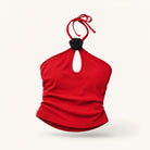 Mingstreet ASC launch still-life | BEERBRO | Rose Keyhole Halter Top | Red | ready_now_existing_asset