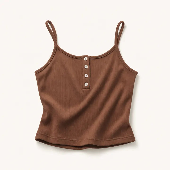 Mingstreet ASC launch still-life | BEERBRO | Ribbed Layered Halter Tank | Brown | ready_now_existing_asset