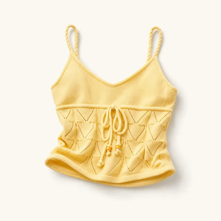 Mingstreet ASC launch still-life | BEERBRO | Hand Twisted Rope Knit Camisole | Yellow | ready_now_existing_asset