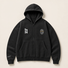 Mingstreet ASC launch still-life | SOD | Washed Layered Zip Up Hoodie | Black | ready_now_uncrumpled_replacement