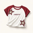 Mingstreet ASC launch still-life | BEERBRO | Leopard Star Raglan Crop Top | Red | ready_now_existing_asset