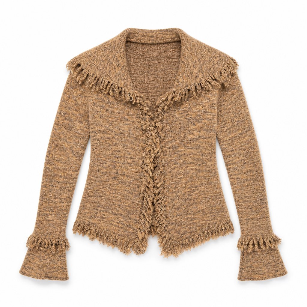 Mingstreet ASC launch still-life | BEERBRO | Raw Edge Textured Knit Cardigan | Beige | generated_extra_ready_product_colorway