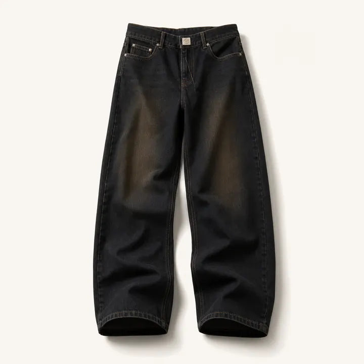 Mingstreet ASC launch still-life | FaxCopyExpress | Basic 2 Distressed Wide Leg Jeans | Black | ready_now_existing_asset