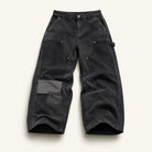 Mingstreet ASC launch still-life | SOD | Washed Corduroy Patchwork Logger Pants | Black | ready_now_existing_asset