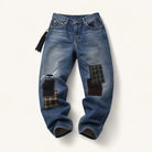 Mingstreet ASC launch still-life | SOD | Distressed Patchwork Jeans | Blue | ready_now_existing_asset