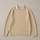 Mingstreet ASC launch still-life | SOD | Contrast Collar Linen Knit Sweater | Beige | ready_now_uncrumpled_replacement