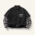 Mingstreet ASC launch still-life | SOD | Layered Sleeve Zip Up Shirt Jacket | Black | ready_now_existing_asset