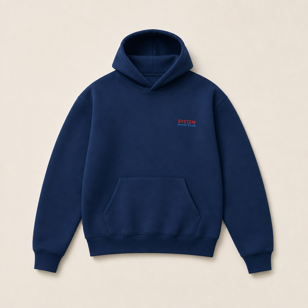 Mingstreet ASC launch still-life | SOD | Embroidered Padded Shoulder Hoodie | Blue | ready_now_uncrumpled_replacement