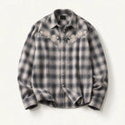Mingstreet ASC launch still-life | SOD | Embroidered Plaid Western Shirt | Gray | ready_now_existing_asset