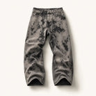 Mingstreet ASC launch still-life | SOD | Hand Tie Dye Distressed Straight Jeans | Gray | ready_now_existing_asset